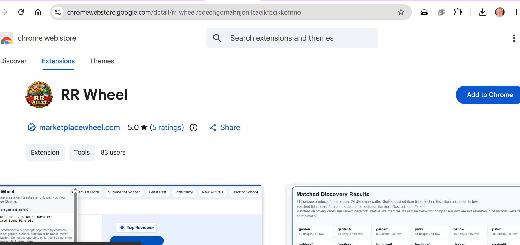 Find RR Wheel in the Chrome Web Store.